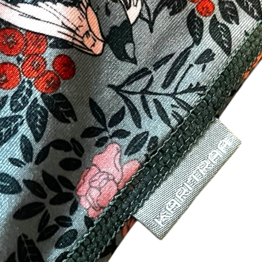 Kari Traa Fryd Superundertøysbukse Thermal Leggings, Murk Green Floral, S-M - Picture 12 of 15